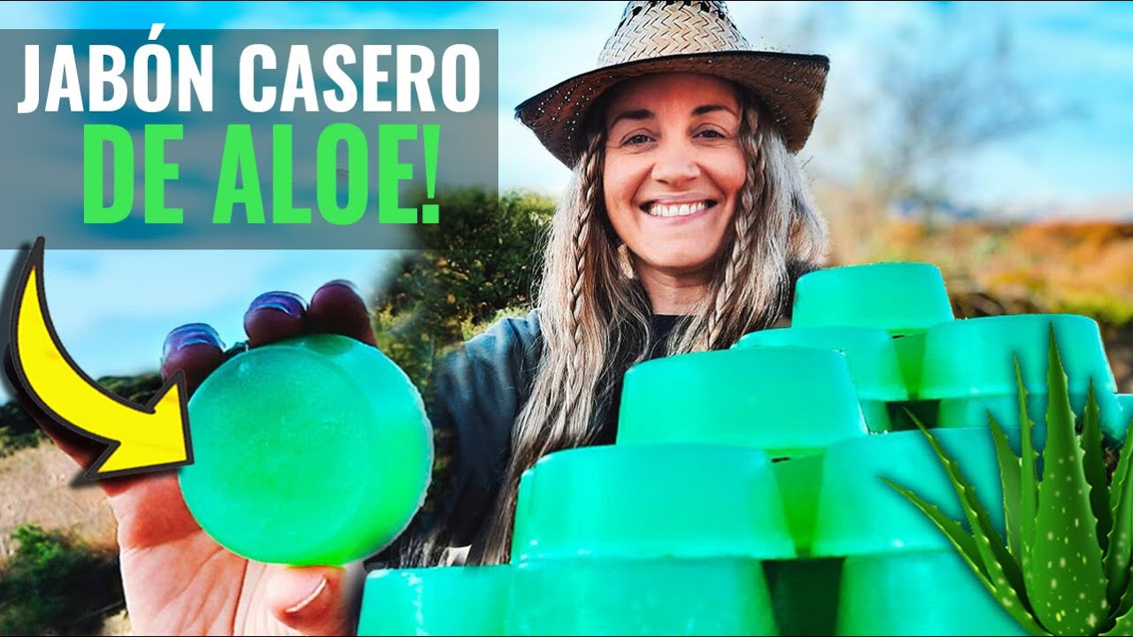 🌿🧼Jabón Artesanal con ALOE │para Acné, Arrugas o Rojeces │Antibacterial │RINDE MUCHISIMO!🧼