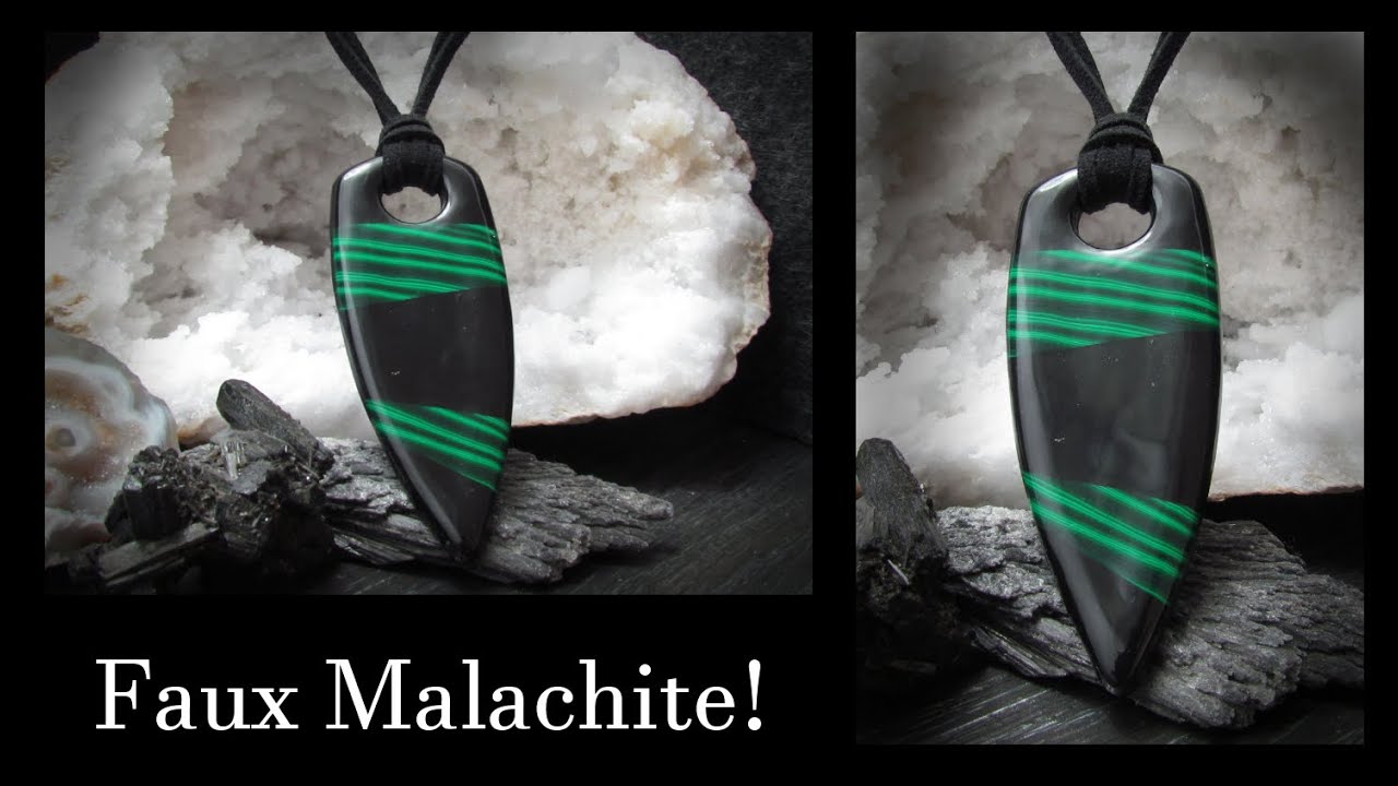 Attempting Imitation Malachite with Polymer Clay - First Try