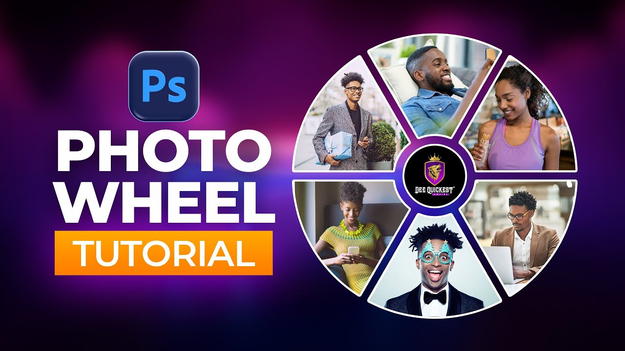 How To Split a Circle Into Equal Parts in Photoshop (Easy Tutorial) #photoshop #flyerdesign #adobe 