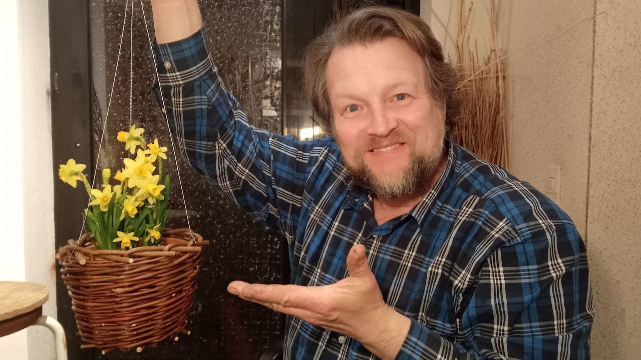 Flechten einer Blumenampel mit Sternboden -  für 