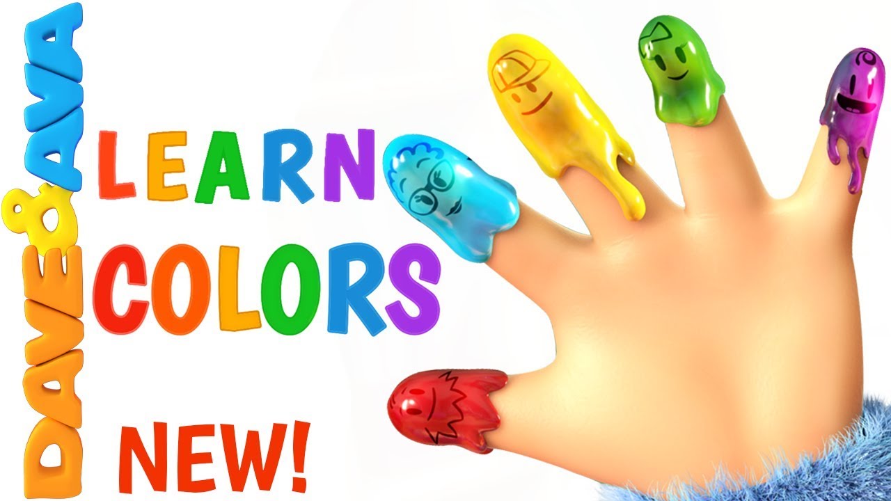 🤩 Finger Family Colors &ndash; Nursery Rhymes for Kids - Learn Colors with Dave and Ava🤩