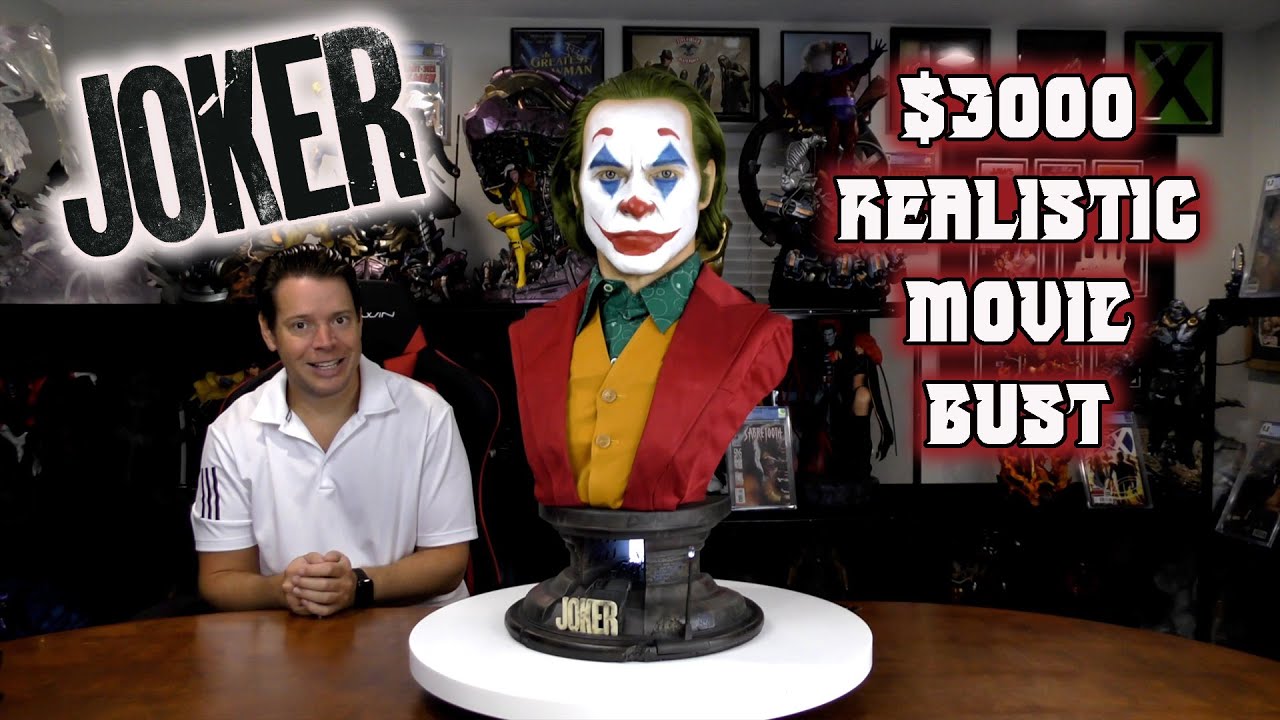 $3000 CRAZY REALISTIC JOKER BUST: Queen Studios Joaquin Phoenix