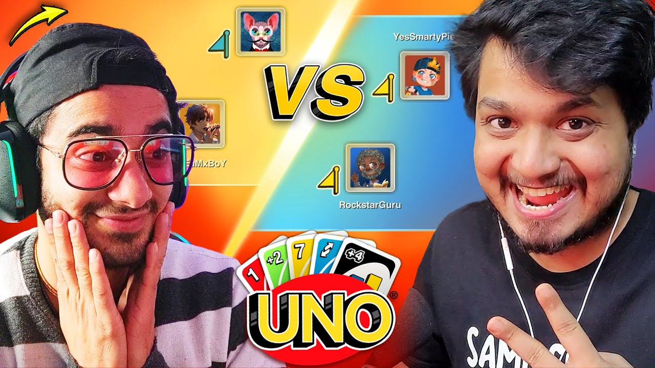 Funny Himlands Gang UNO Team war 2v2 ft.@YesSmartyPie @DREAM BOY