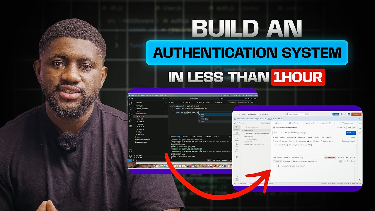 The ONLY Node.js Auth Tutorial You Need (JWT + Password Hashing + MongoDB) 1 Hour