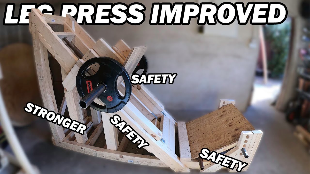 Wooden LEG PRESS improvements - DIY update - Fit at home