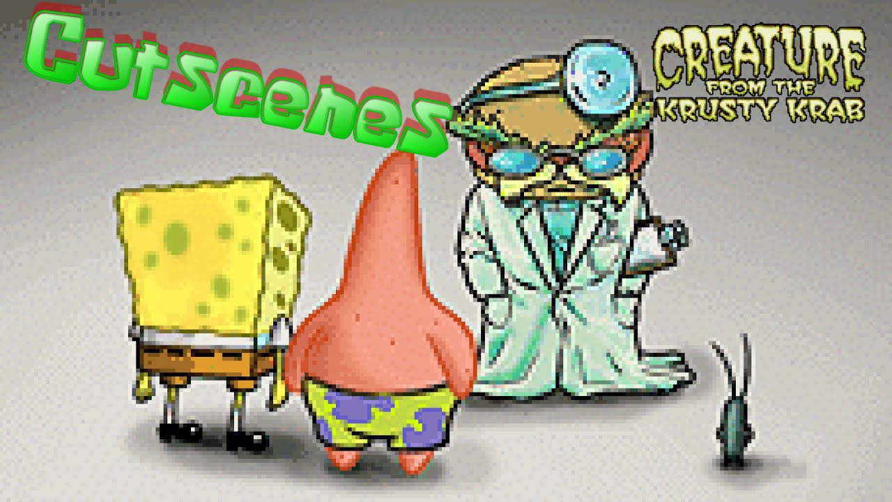SpongeBob Creature from the Krusty Krab (GBA) - All Cutscenes [4K]