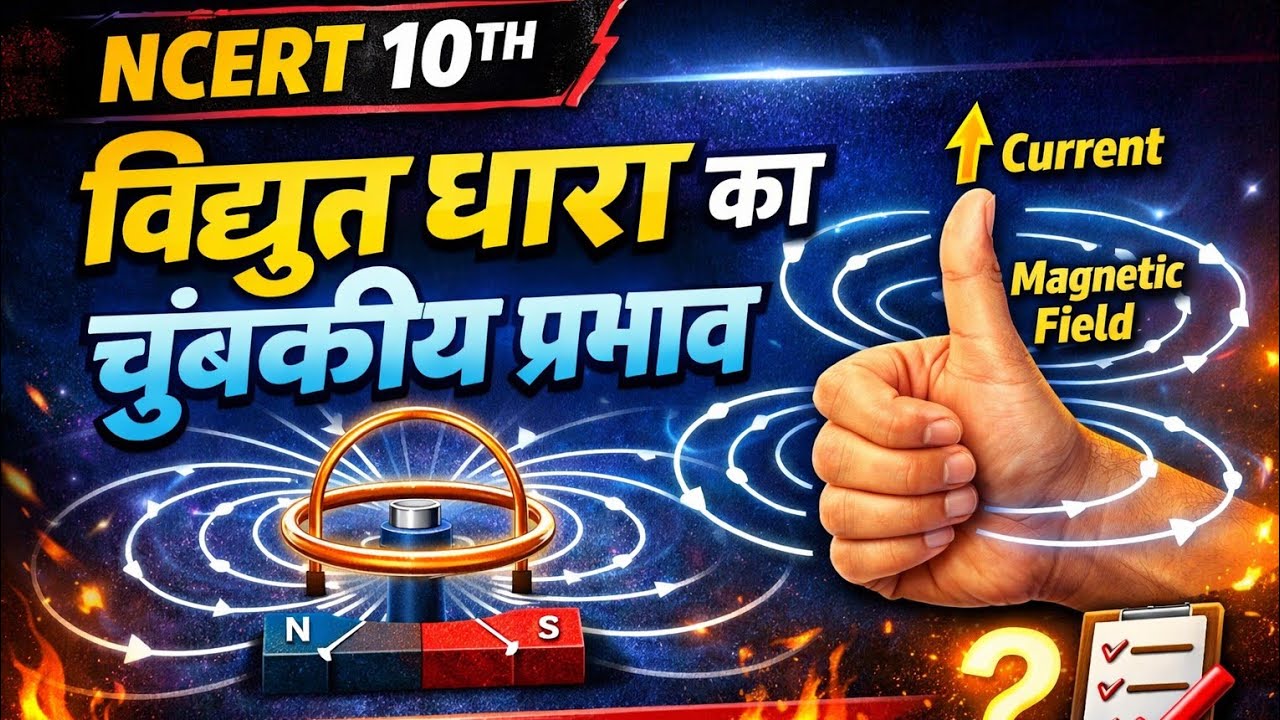 अध्याय 12 विद्युत धारा का चुंबकीय प्रभाव #10th #science #surendra #revision 
