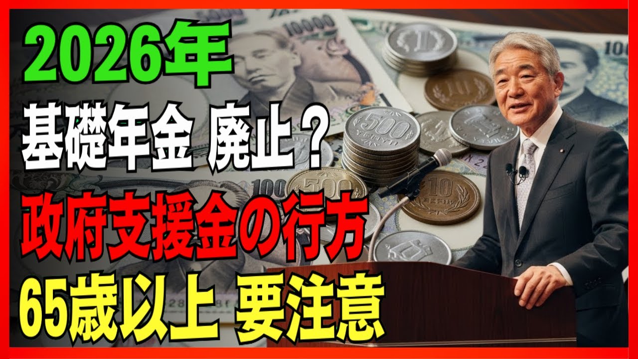 【速報】2026年 基礎年金は廃止されるのか？月34万円の支援金、その後の変化｜65歳以上、これを知らないと受給に影響します#基礎年金#2026年基礎年金#年金制度