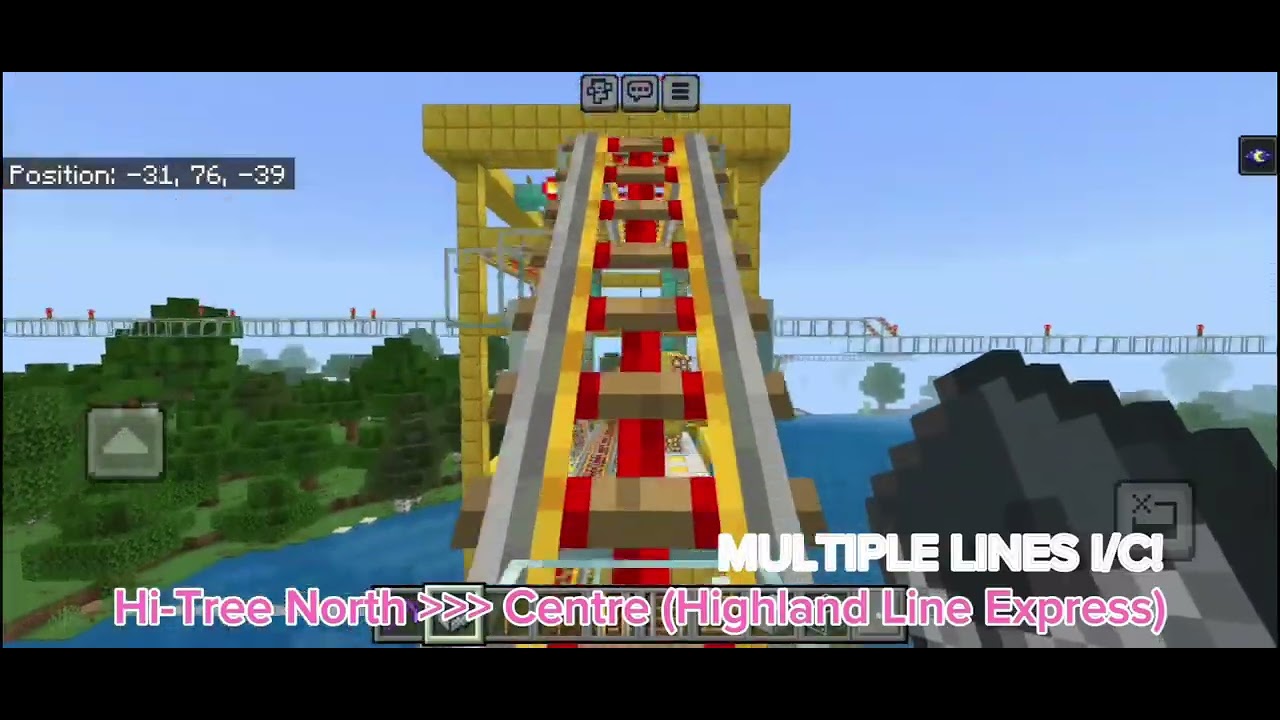Minecraft Binland Railway - Highland Line (Local) Train Ride