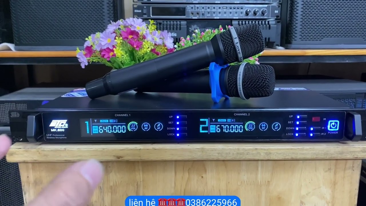 Mic Không dây hát karaoke gia đình ETC MK600 siêu hót hát cực hay tiếng bay chuẩn