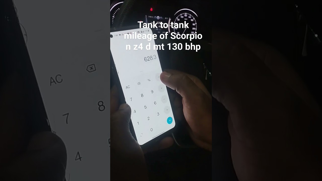 Testing tank to tank highway mileage of Scorpio n z4 d mt 4x2 130 bhp