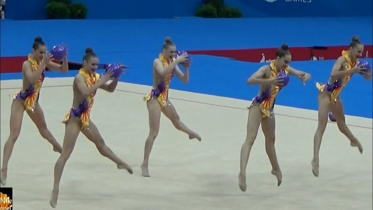TEAM BELARUS 5 balls  RHYTHTMIC GYMNASTICS II European Games 2019   RESULTS