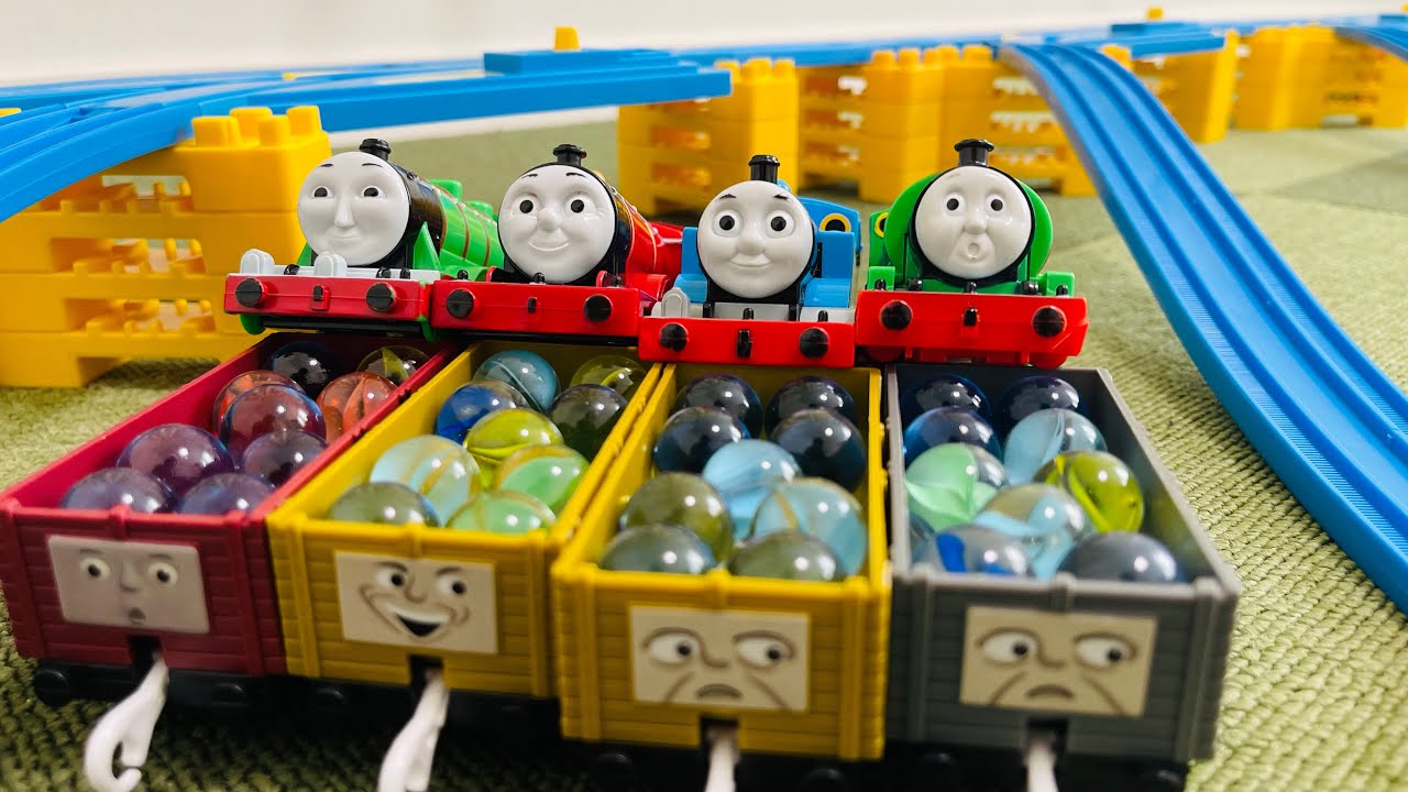 プラレールトーマスとなかまたちはいじわる貨車をどかしてゴールできるかな？　Thomas&Friends