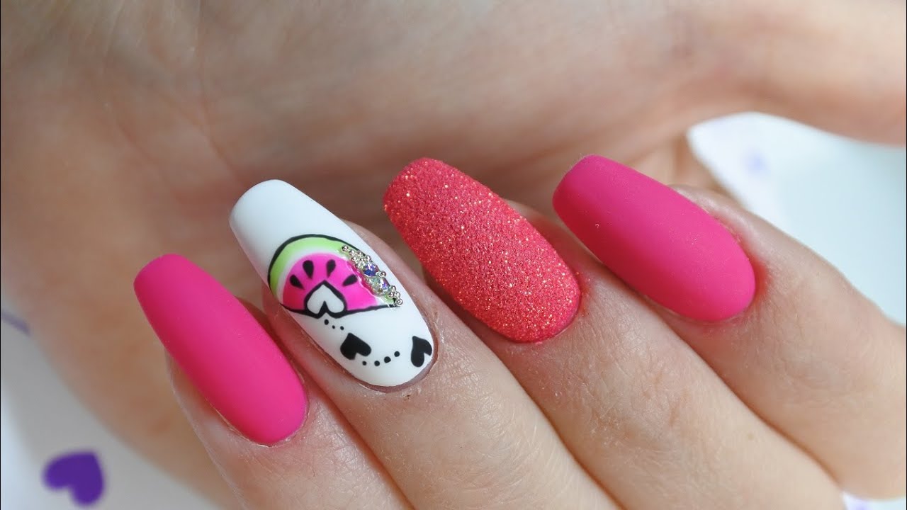 Valentintine's Day Nail Art Indigo | Walentykowy arbuz krok po kroku