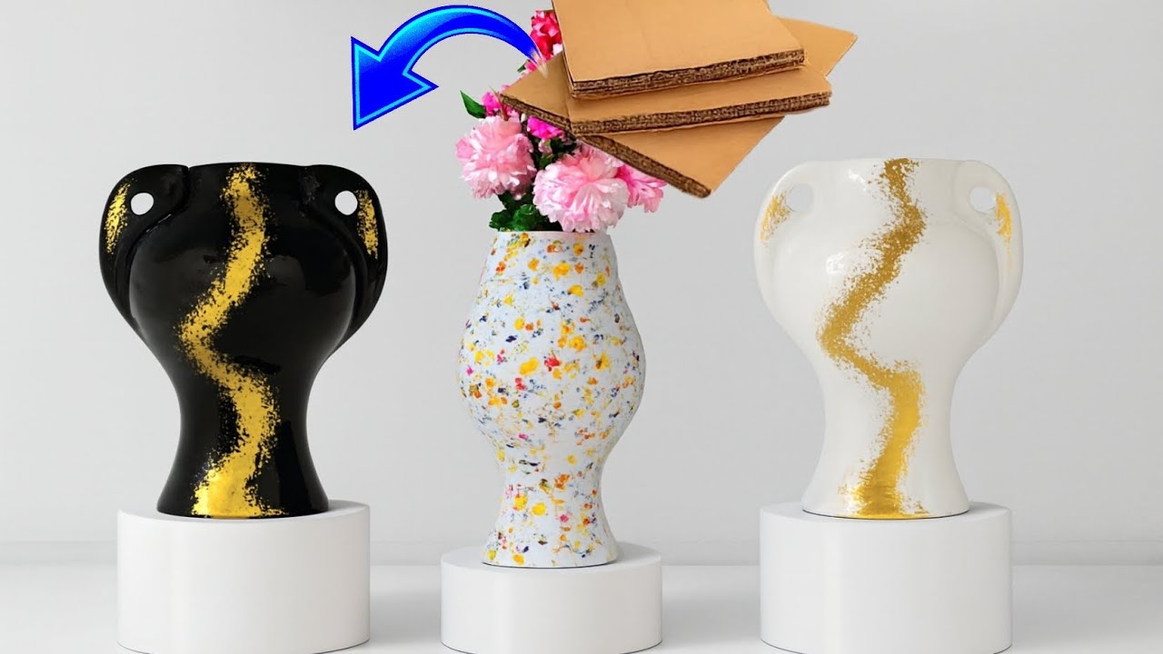 Make a vase out of cardboard. 🤔