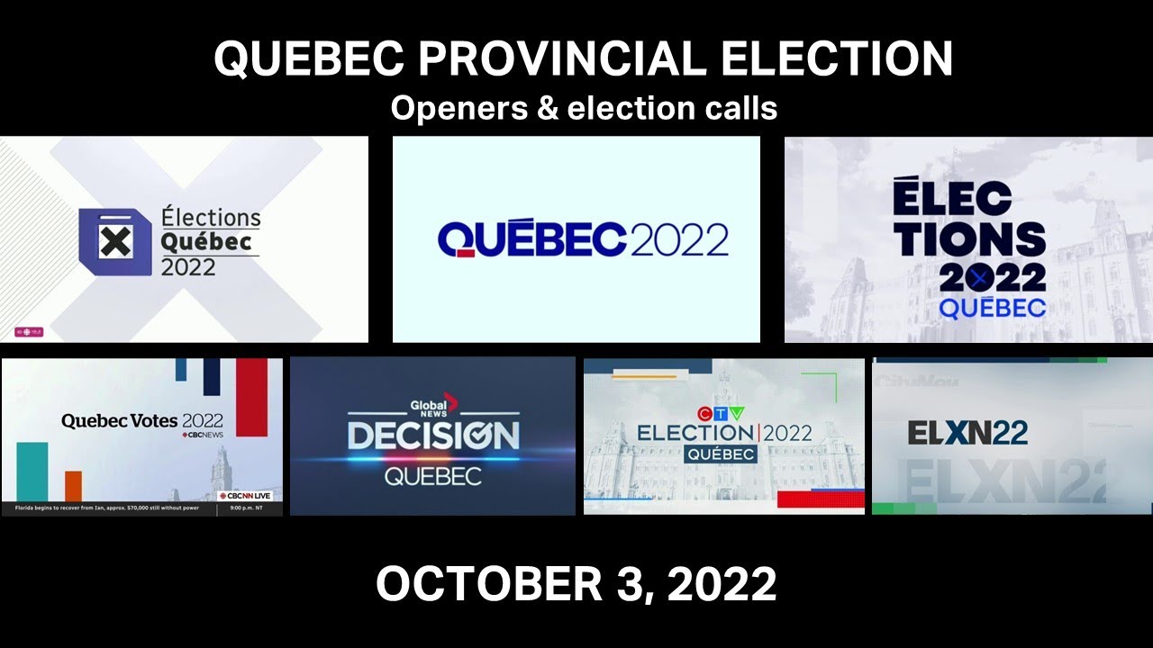 2022 Quebec general election - broadcast TV coverage montage (October 3, 2022)