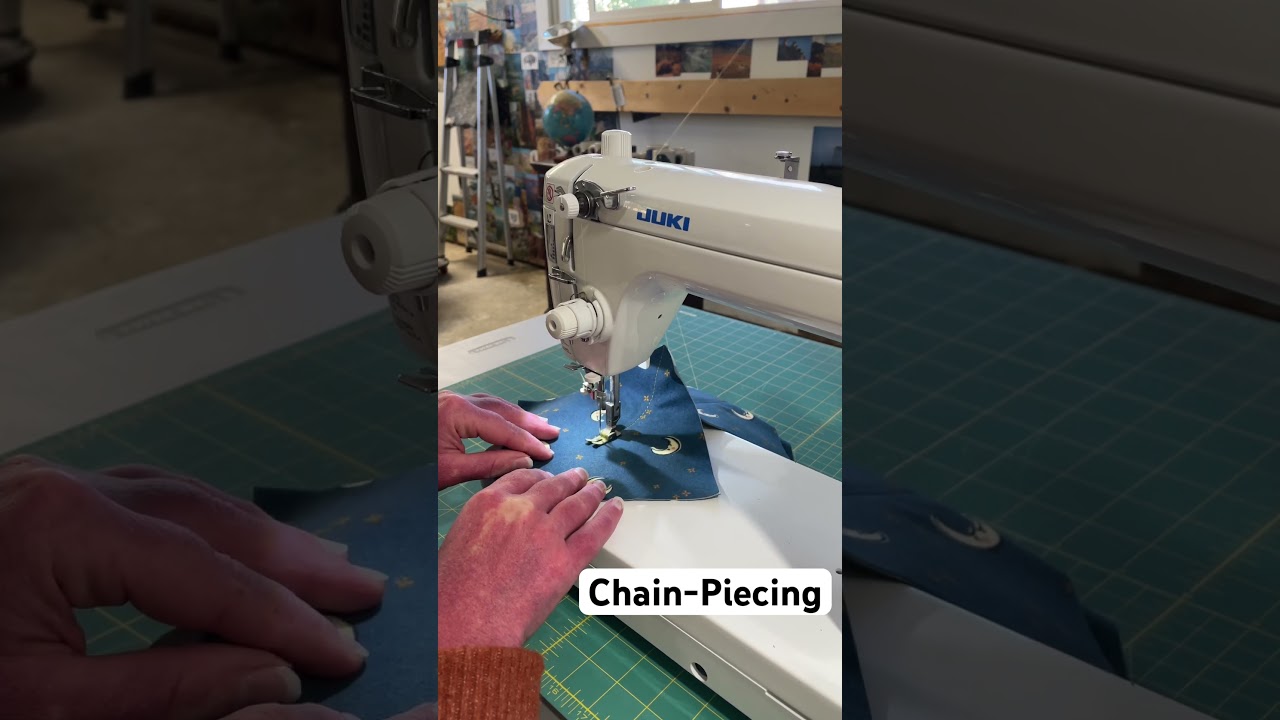 Chain-piecing! #quilting #ragquilt #babyquilt #quilt #schoolofquilting