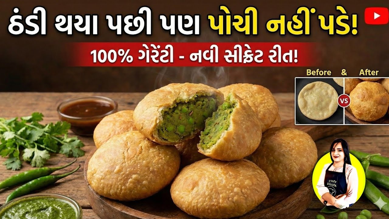 લીલા વટાણાની કચોરી એક વખત આ રીતે બનાવી જુઓ, winter recipes, lilva kachori, kachori chat banavani rit