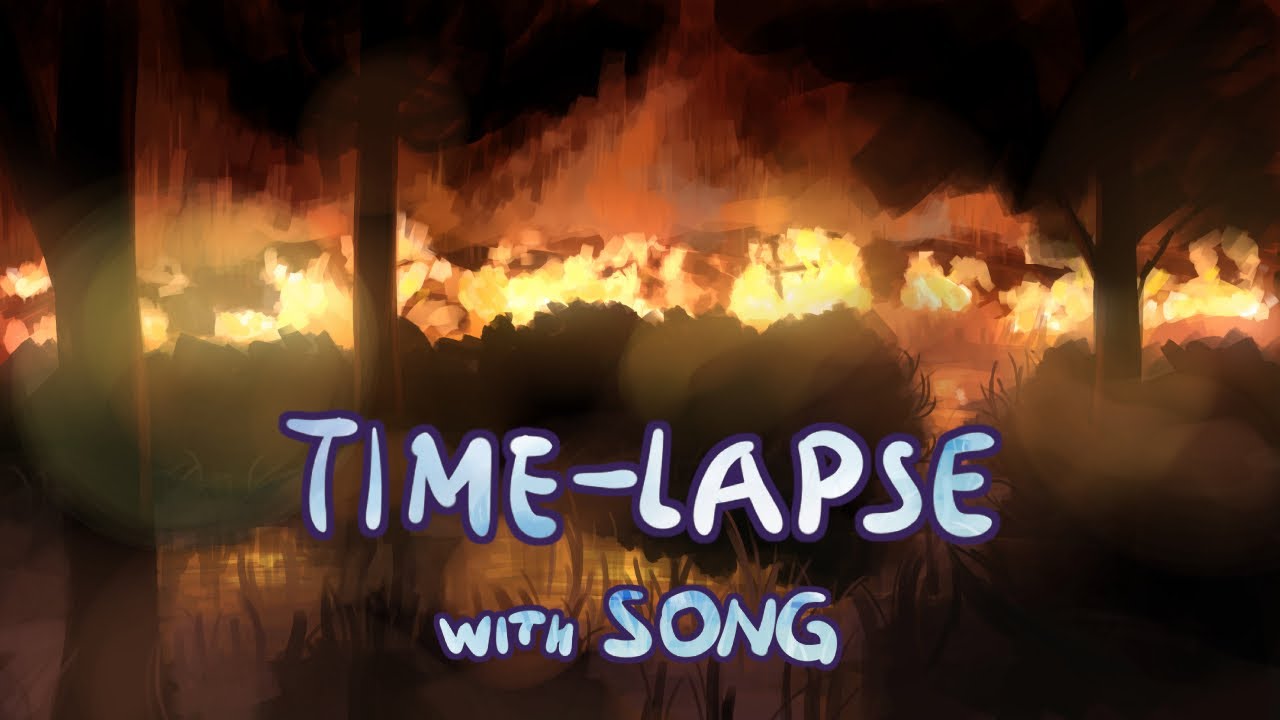 Within the blaze | Digital painting (Time-lapse and song)