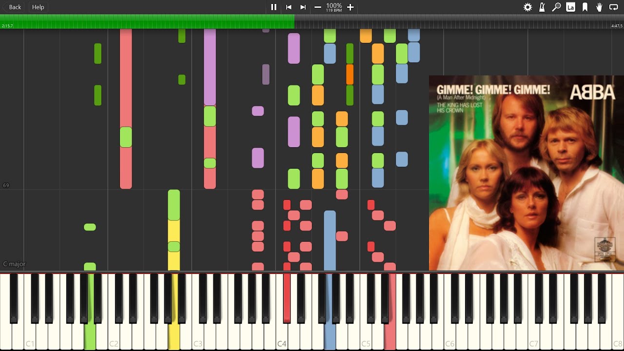 ABBA - Gimme Gimme Gimme a Man After Midnight - MIDI