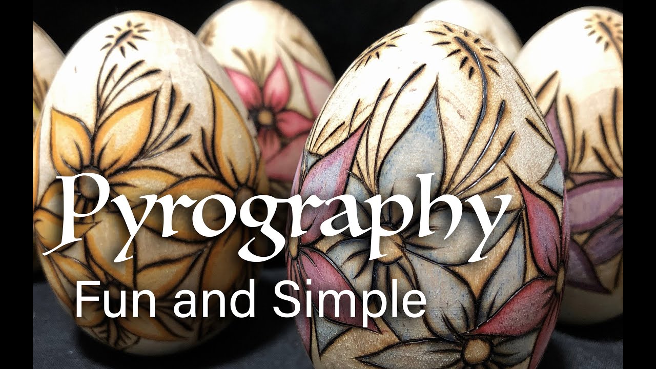 Fun and Easy Pyrography For Beginners | Decorated Eggs | Pyrography Tutorial