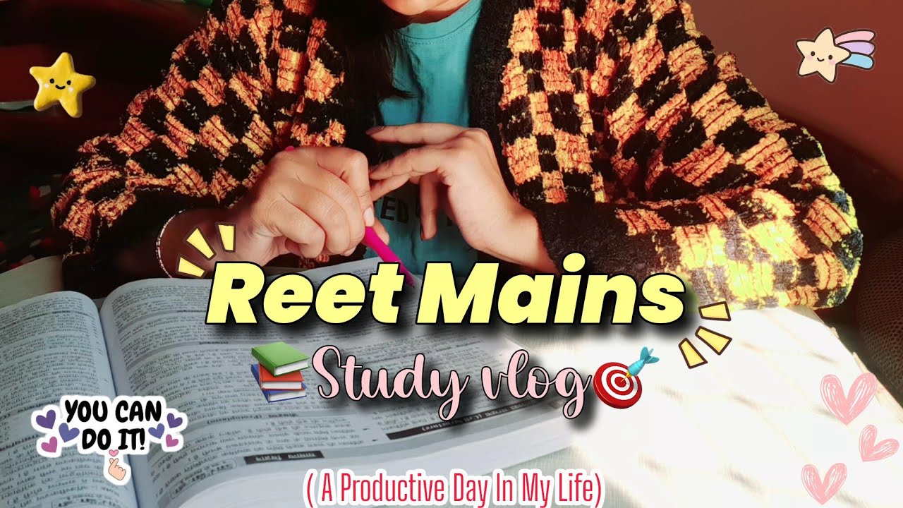 Reet Mains Study Vlog 📚📖✍️ (A Productive Day In My Life + kuch baate ) #reetmains #studioussunflower