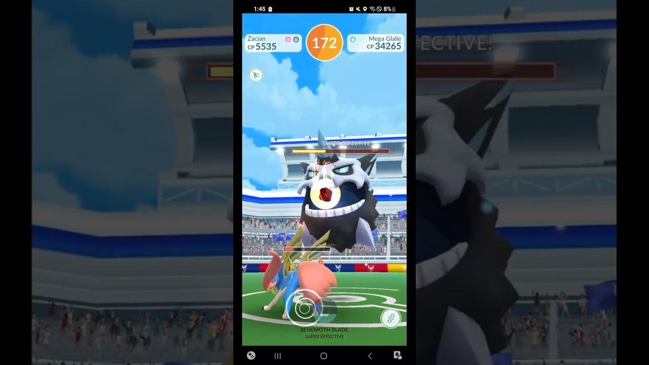 Mega Glalie Solo (No Weather Boost, 105 Seconds Left)