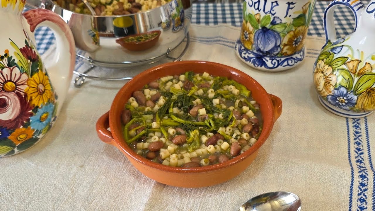 PASTA E FAGIOLI CON CIME DI RAPE 