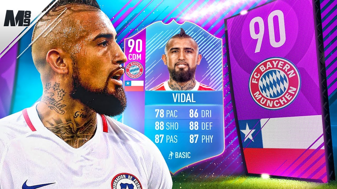 FIFA 18 SBC VIDAL REVIEW | 90 SBC VIDAL PLAYER REVIEW | FIFA 18 ULTIMATE TEAM