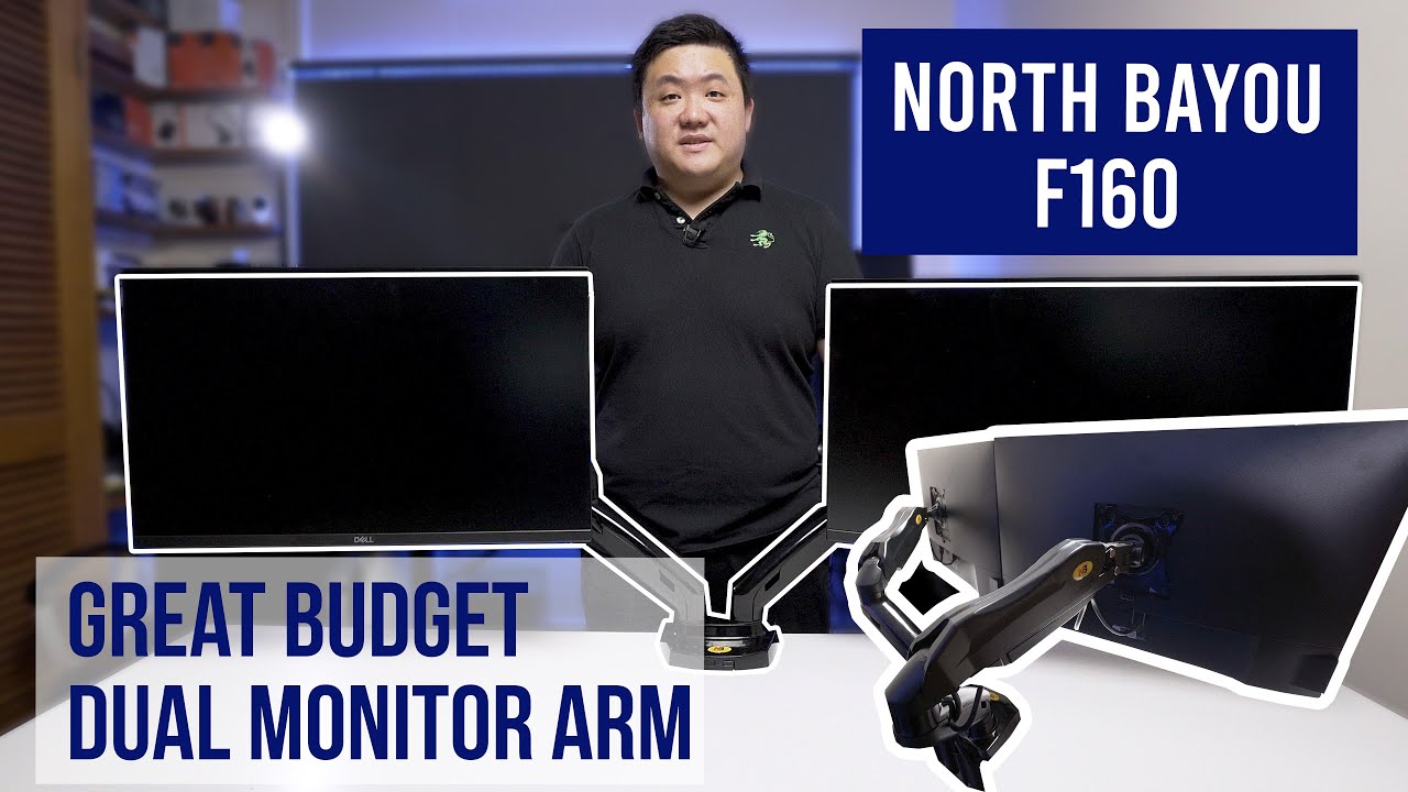 Great Budget Gas Spring Dual Monitor Arm - NB North Bayou F160 | Setup Video