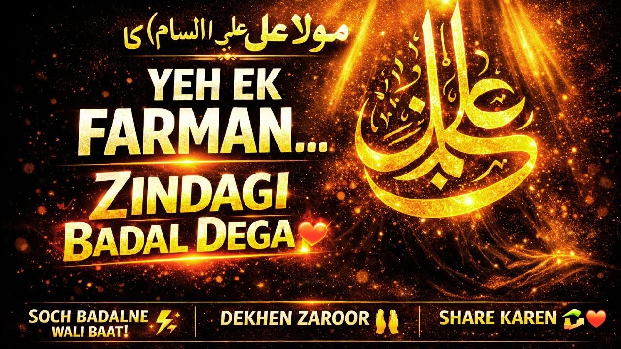 Mola Ali (A.S) Ka Yeh Ek Farman Zindagi Badal Dega🔥 | Shorts Video❤️ #shortsfeed #viral