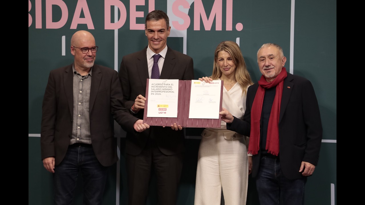 Firma del Acuerdo para la subida del SMI 2026 | Intervención completa de Pepe Álvarez
