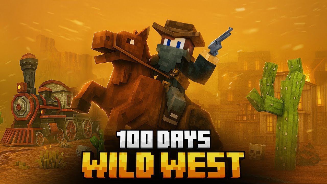 100 DAYS IN THE WILD WEST IN MINECRAFT!