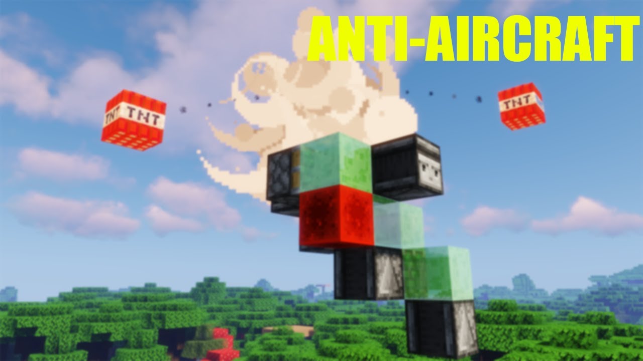 Minecraft Redstone Weapon: Super Simple Anti-Aircraft Machine