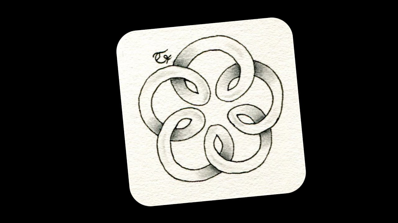 wirebal (symmetrisch) - Anleitung zum Zeichnen eines Zentangle®-Musters