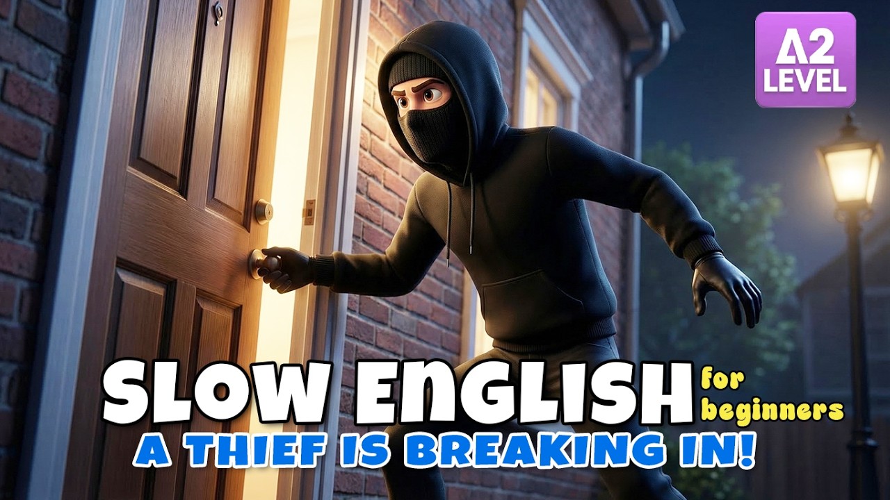 A Thief Tries To Break In | Easy English Listening Story Compilation for Beginners (A1–A2 Level)