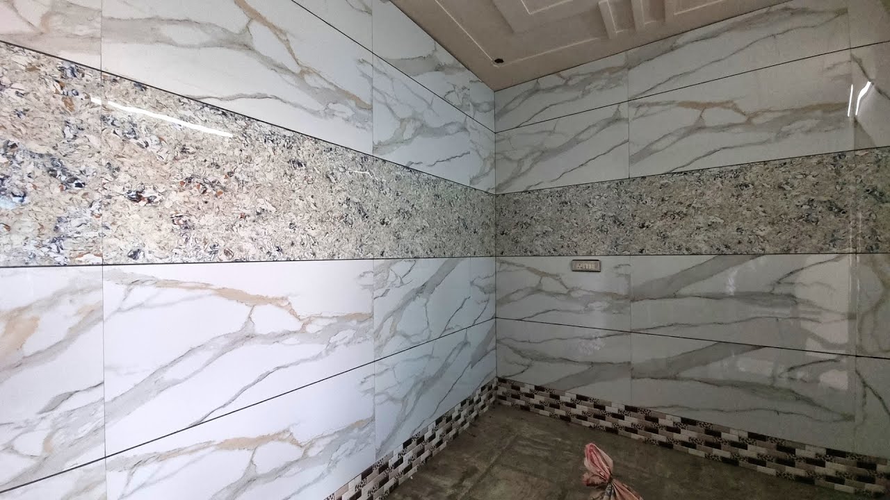 2&times;4 Tiles design in bedroom | Best 2&times;4 wall tiles design #walltiles #walltilesdecor #2&times;4tilesfitting