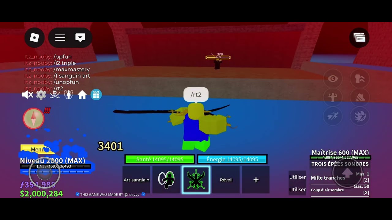 Omg j'ai eu les commandes admin sur blox fruit 