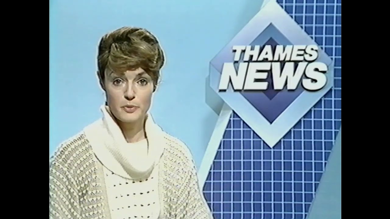 Thames News 1986 with Tricia Ingrams   Thames TV ITV