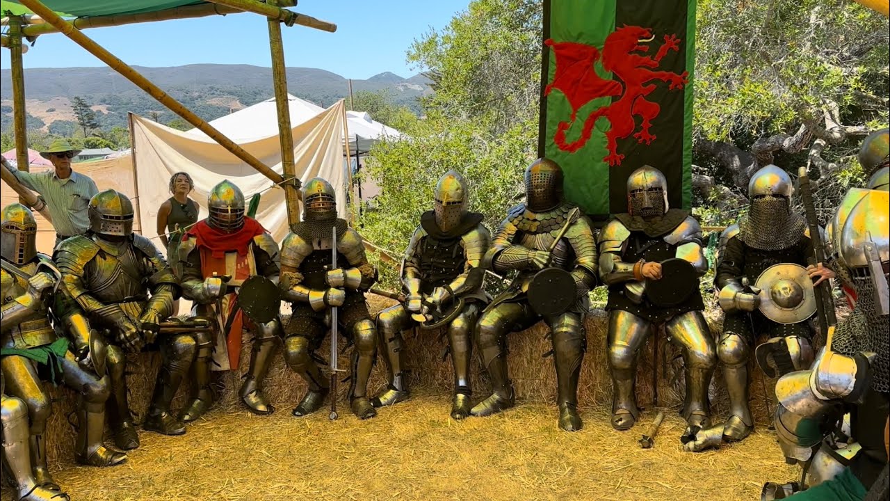 Medieval Knights Fighting at 2024 Central Coast Renaissance Festival in San Luis Obispo - All Rounds