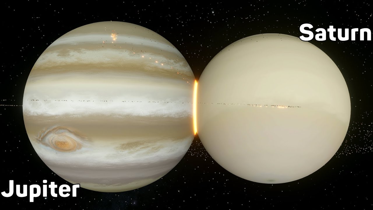 Saturn Collides With Jupiter | Collision Animation - Universe Sandbox