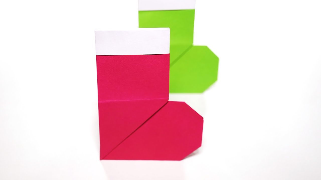 Origami Santa Boots - Paper Folding / Papier Falten / 종이접기 - Paper Crafts 1101 おりがみ