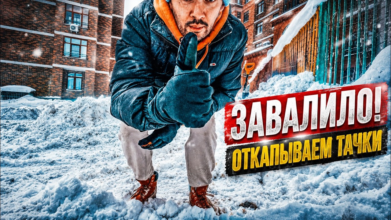 10-13 ЯНВАРЯ: Откапываем тачки. Нормально так завалило. Еще про кота