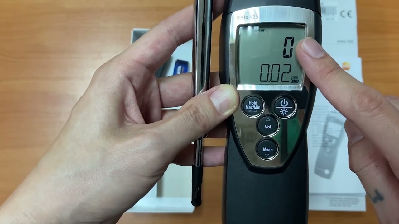 วิธีการใช้งาน testo 425 เครื่องวัดความเร็วลมและอุณหภูมิ (Thermal anemometer)