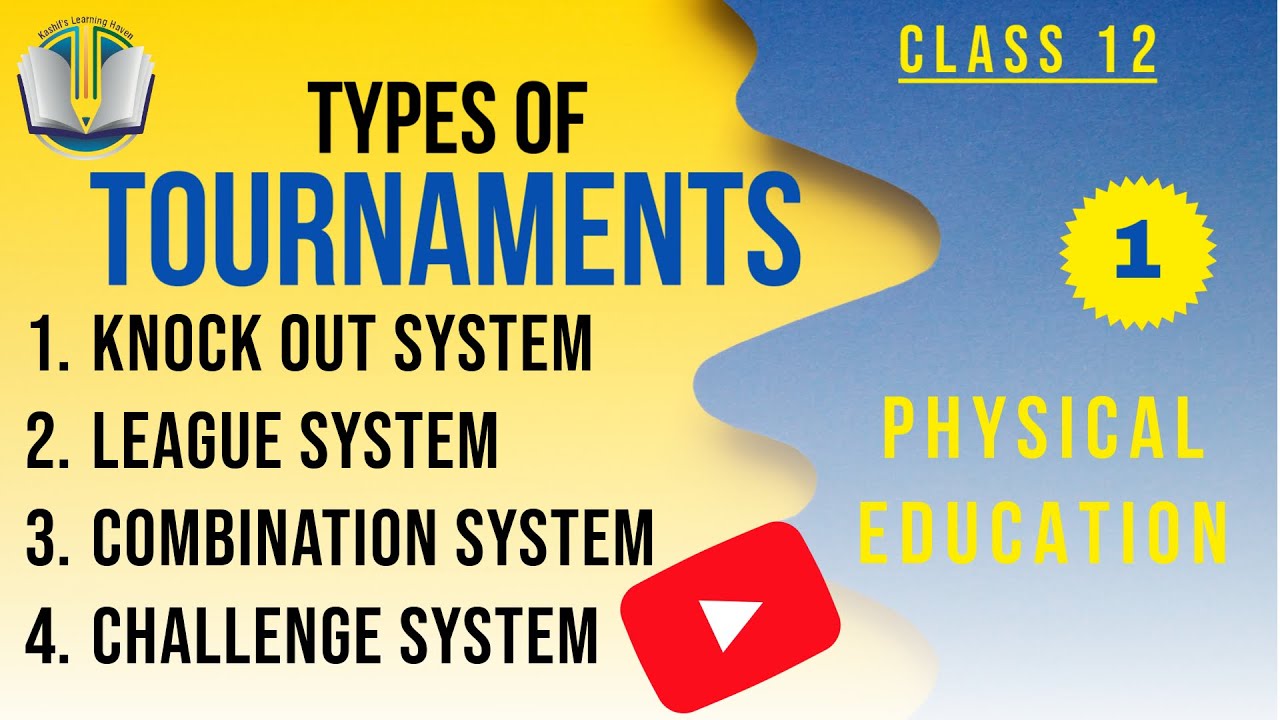 Types of tournaments | Single knock out system | double knock out system in physical education |