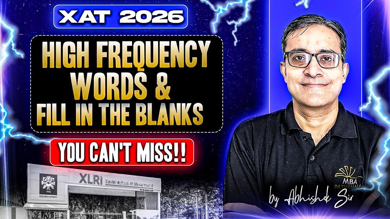 XAT 2026 | High Frequency Words & Fill In the Blanks You Can't Miss!! | Kalra Sir MBA Pathshala