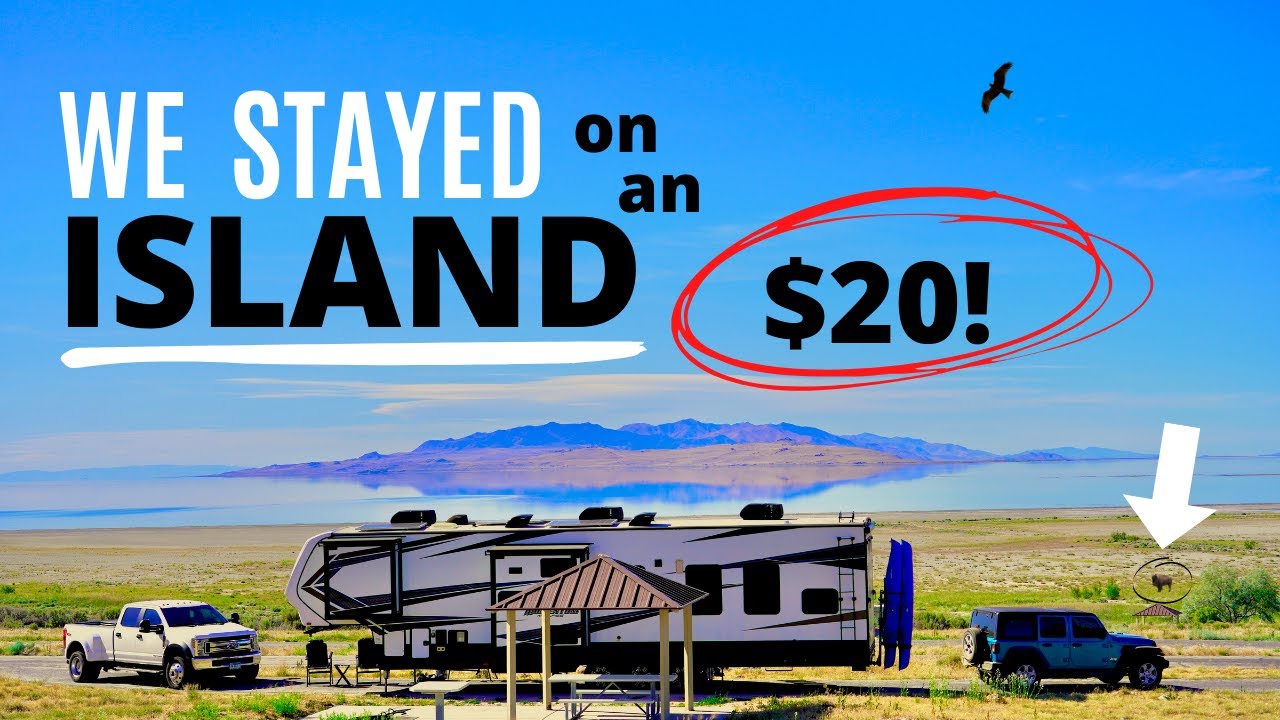 RV ANTELOPE ISLAND STATE PARK! CAMPING ON THE GREAT SALT LAKE UTAH | $20/NIGHT