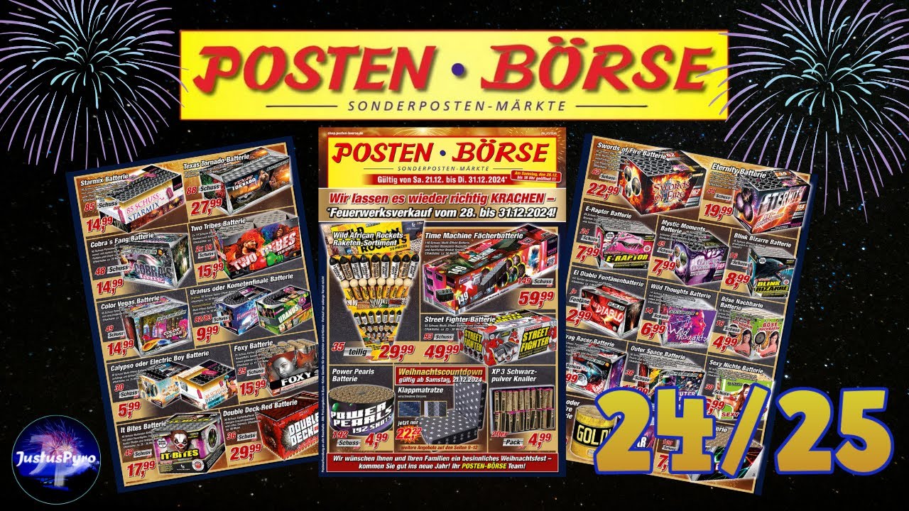 POSTEN BÖRSE FEUERWERK PROSPEKT 2024/2025 // fettes Sortiment!