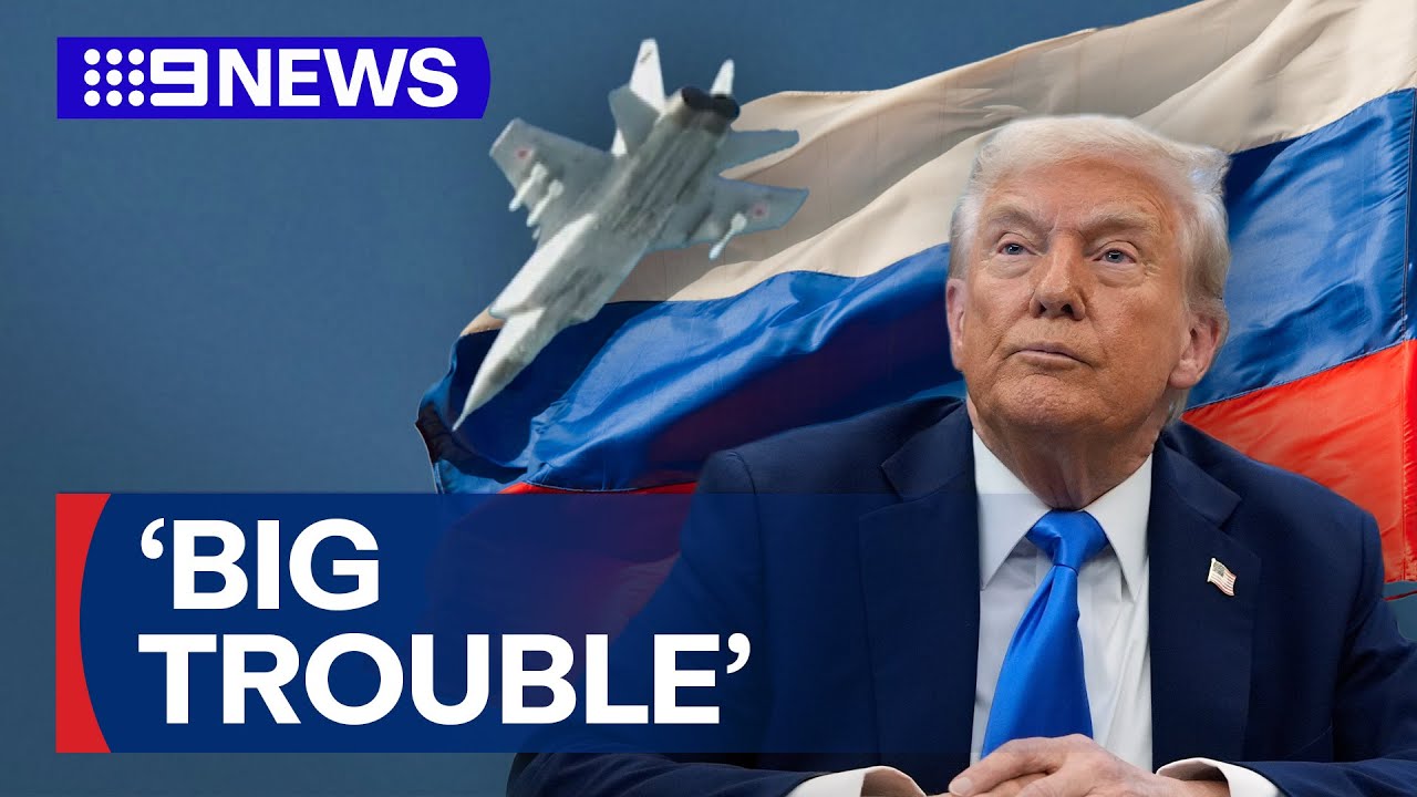 Donald Trump threatens Russia after military jets enter Estonia | 9 News Australia