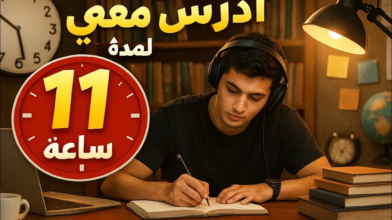 ادرس معي لمدة 11 ساعات مع صوت المطر والحطب ||تحدي طلاب سادس الإعدادي || يوم  140/2